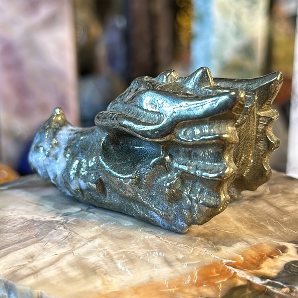 Pyrite Dragons Head Carving! - Picture 4 of 7